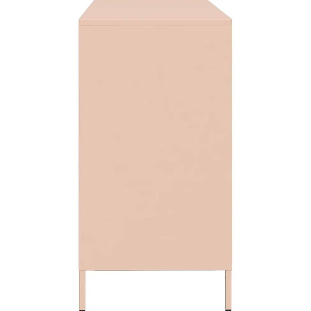 vidaXL Aparador de acero laminado en frío 135x39x73,5 cm Rosa