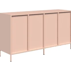 vidaXL Aparador de acero laminado en frío 135x39x73,5 cm Rosa