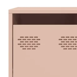 vidaXL Aparador de acero laminado en frío 135x39x73,5 cm Rosa
