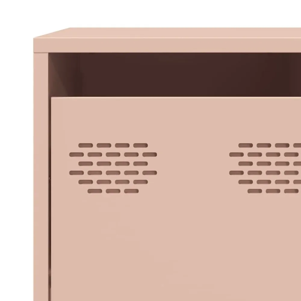 vidaXL Aparador de acero laminado en frío 135x39x73,5 cm Rosa