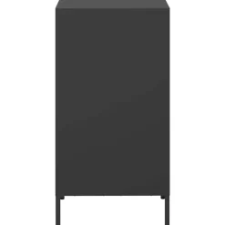 vidaXL Aparador de acero laminado en frío 35x39x73,5 cm Negro New