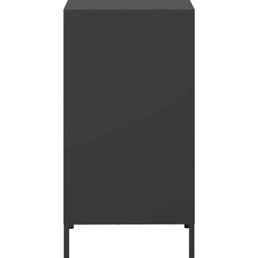 vidaXL Aparador de acero laminado en frío 35x39x73,5 cm Negro New
