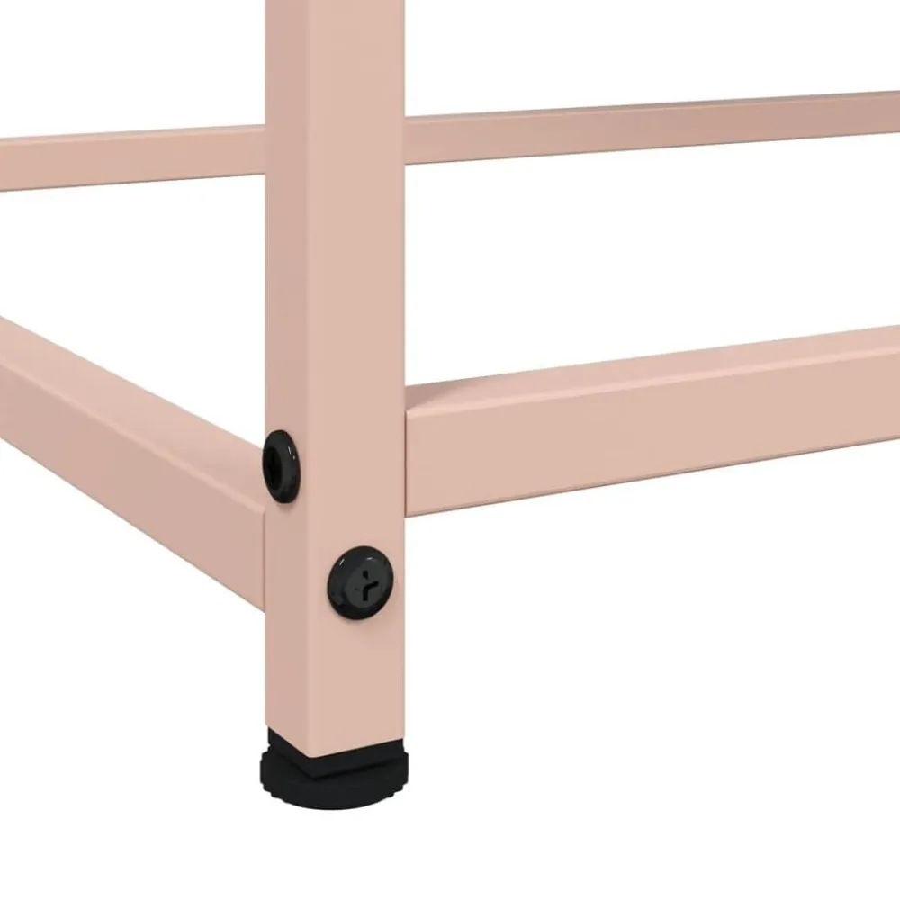 vidaXL Aparador de acero laminado en frío 100,5x39x107 cm Rosa Clearance