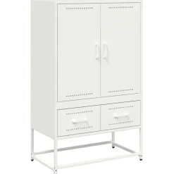 vidaXL Armarios Y Almacenamiento-Aparador de acero 68x39x111,5 cm