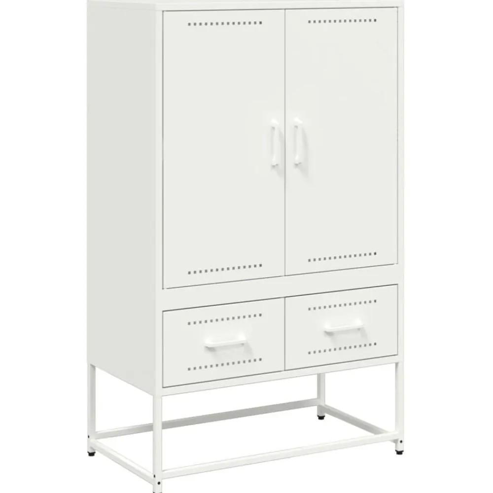 vidaXL Armarios Y Almacenamiento-Aparador de acero 68x39x111,5 cm