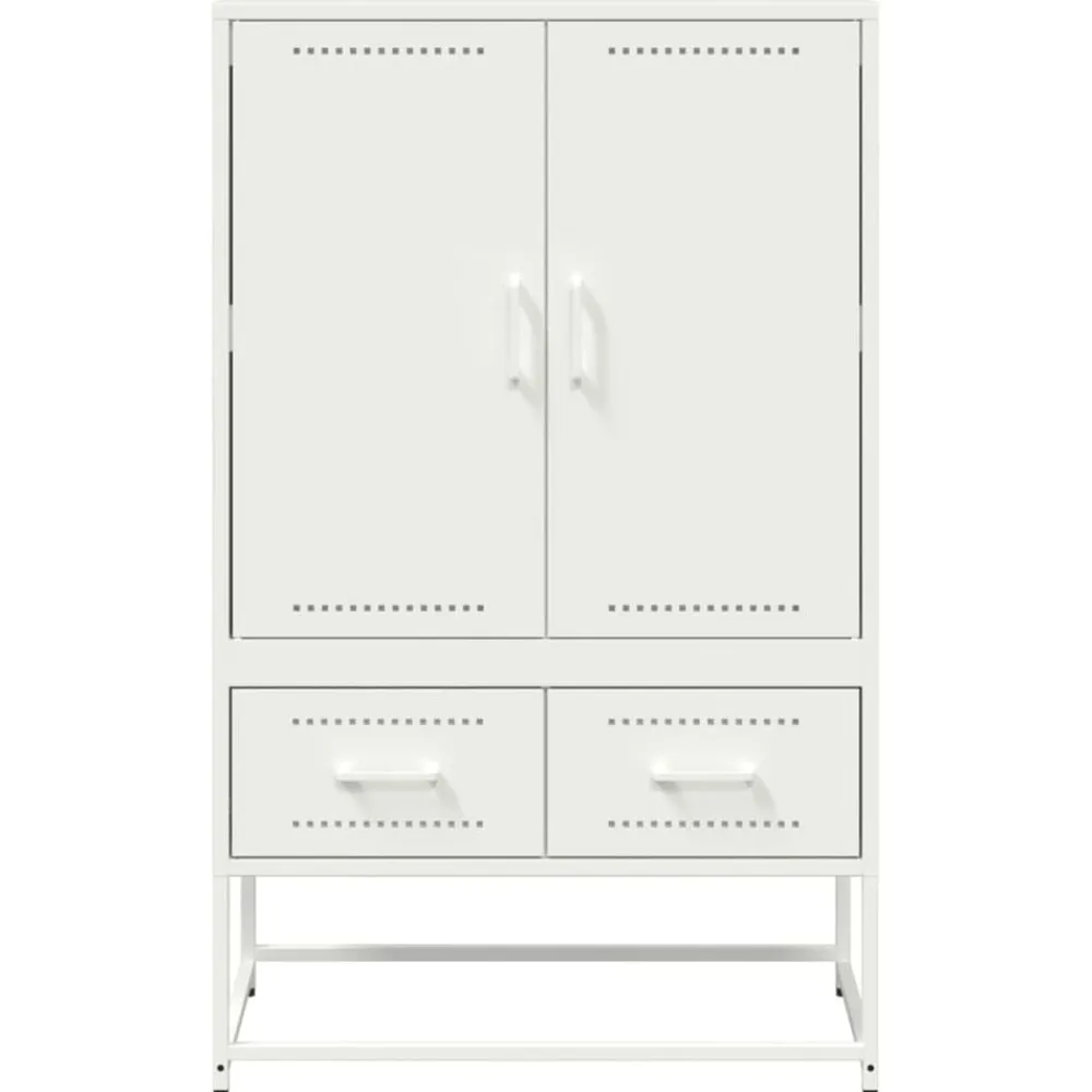 vidaXL Armarios Y Almacenamiento-Aparador de acero 68x39x111,5 cm