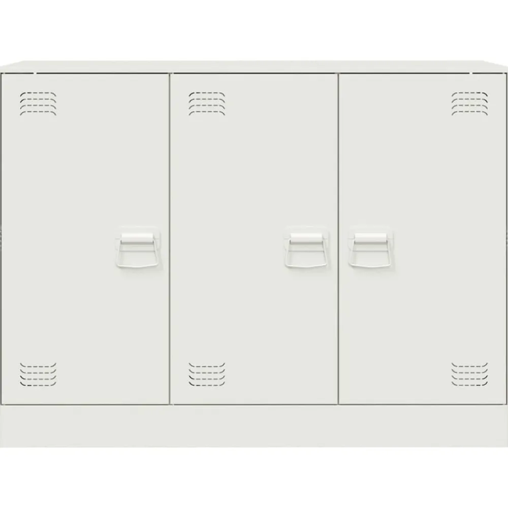 vidaXL Aparador de acero 99x39x73 cm Blanco Outlet
