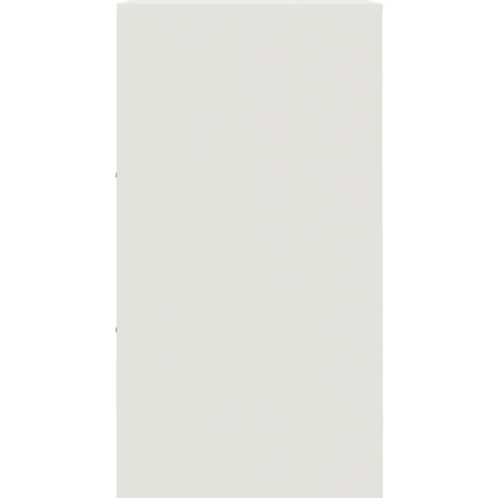 vidaXL Aparador de acero 99x39x73 cm Blanco Outlet