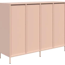 vidaXL Aparador de acero laminado en frío 135x39x103,5 cm Rosa Discount