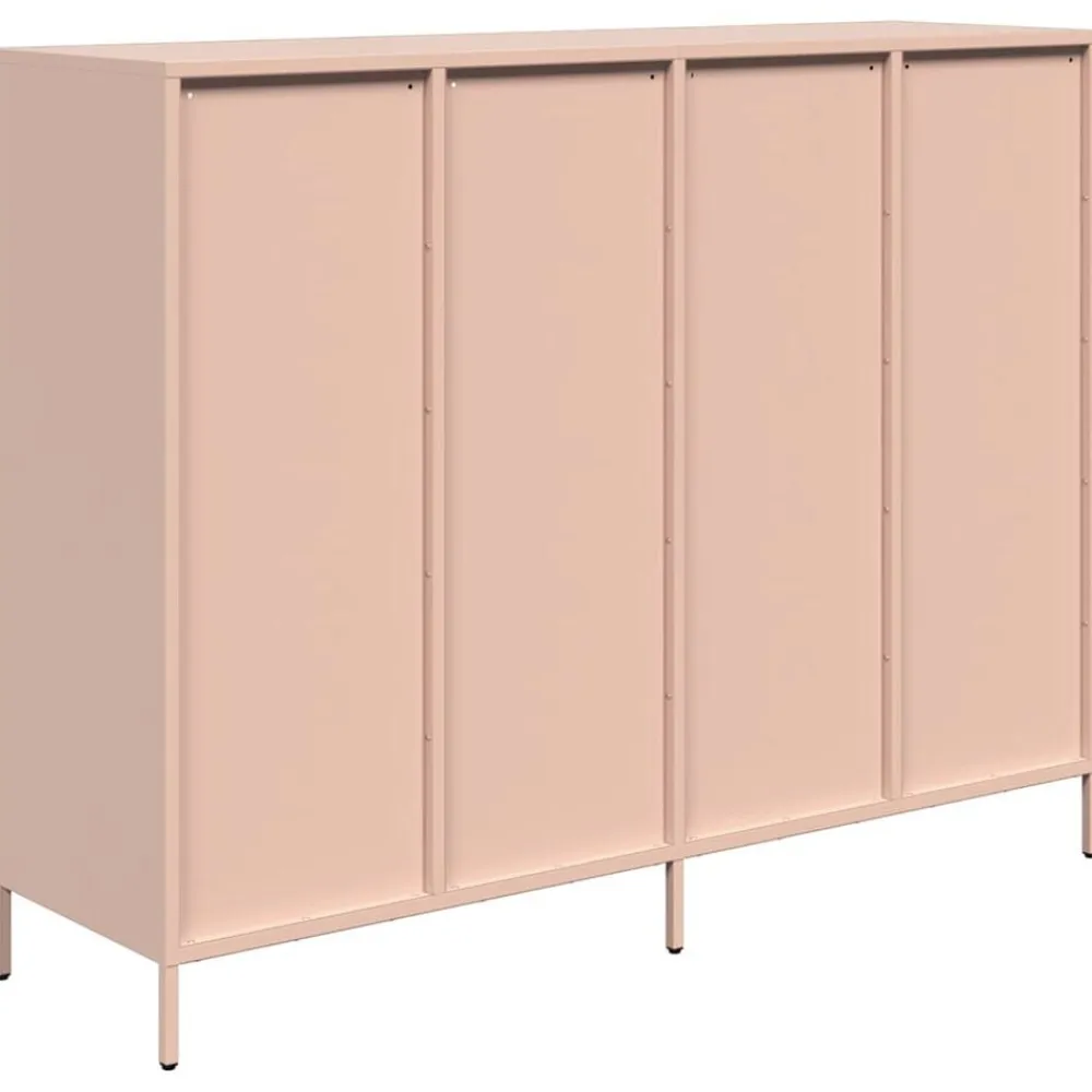 vidaXL Aparador de acero laminado en frío 135x39x103,5 cm Rosa Discount