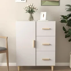 vidaXL Armarios Y Almacenamiento-Aparador de madera de ingeniería 69,5x34x90 cm