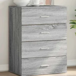 vidaXL Aparador de madera de ingeniería 60x39x80 cm Gris sonoma Online