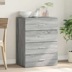 vidaXL Aparador de madera de ingeniería 60x39x80 cm Gris sonoma Online