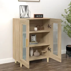 vidaXL Aparador de madera de ingeniería 69,5x34x90 cm Roble Sonoma