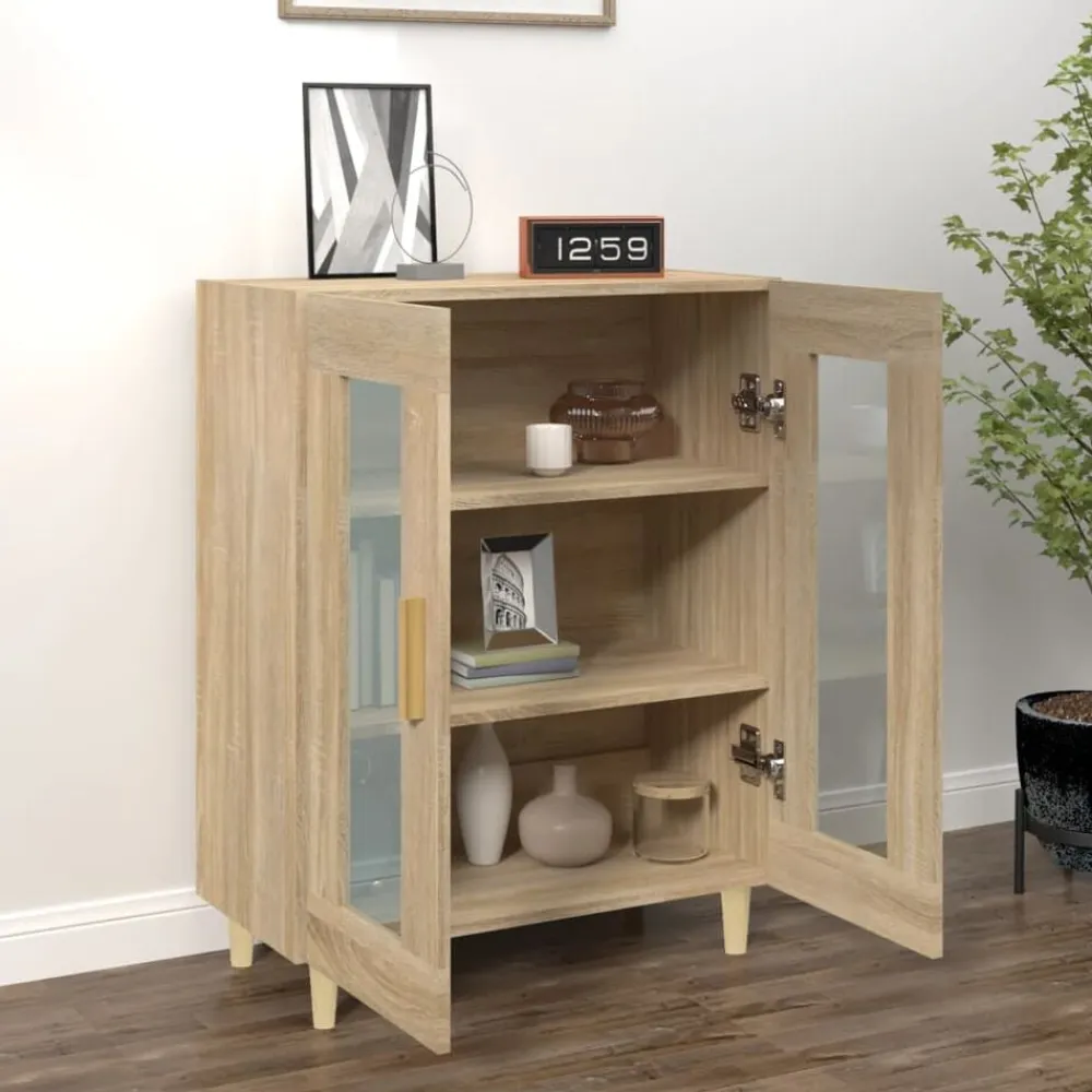 vidaXL Aparador de madera de ingeniería 69,5x34x90 cm Roble Sonoma