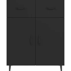 vidaXL Aparador de madera de ingeniería 69,5x34x90 cm Negro Sale