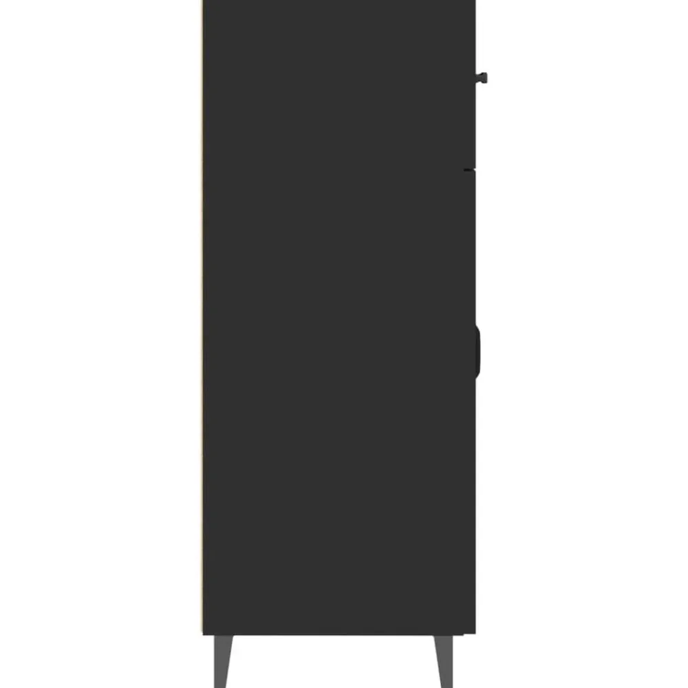 vidaXL Aparador de madera de ingeniería 69,5x34x90 cm Negro Sale