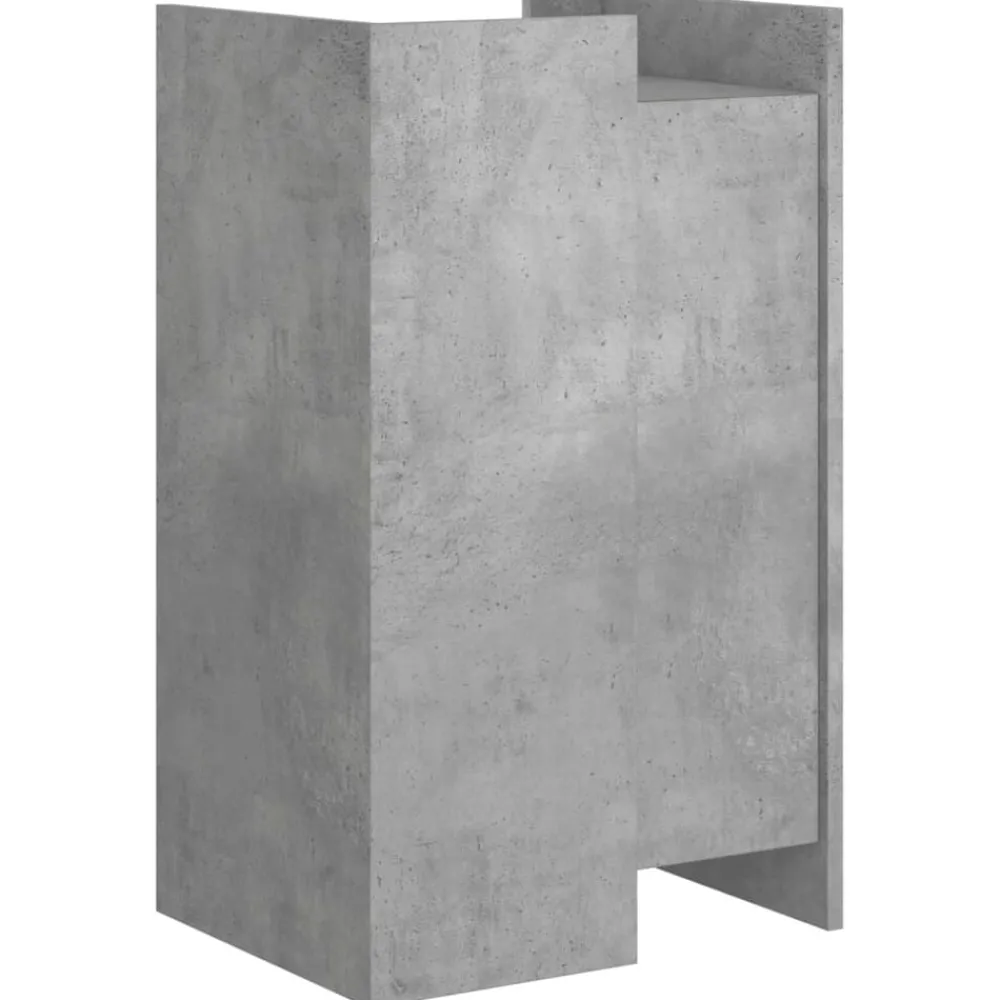 vidaXL Armarios Y Almacenamiento-Aparador de madera de ingeniería gris hormigón 45x35x75 cm