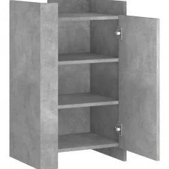 vidaXL Armarios Y Almacenamiento-Aparador de madera de ingeniería gris hormigón 45x35x75 cm