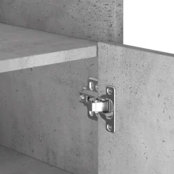 vidaXL Armarios Y Almacenamiento-Aparador de madera de ingeniería gris hormigón 45x35x75 cm