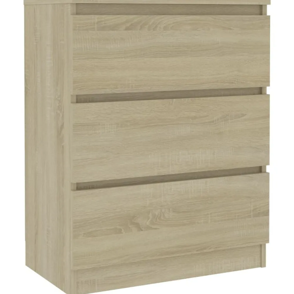 vidaXL Aparador de madera contrachapada color 60x35x76 cm Roble Sonoma Best