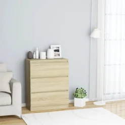vidaXL Aparador de madera contrachapada color 60x35x76 cm Roble Sonoma Best