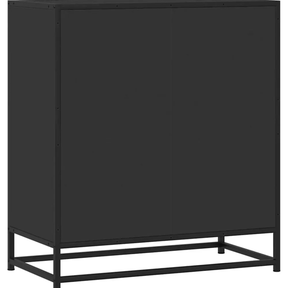 vidaXL Armarios Y Almacenamiento-Aparador de madera de ingeniería y metal 68x35x76 cm