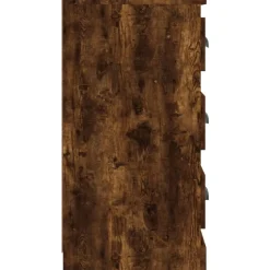 vidaXL Aparador de madera contrachapada 70x35,5x67,5 cm Roble ahumado Online