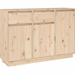 vidaXL Aparador de madera maciza de pino 110x34x75 cm Natural Discount