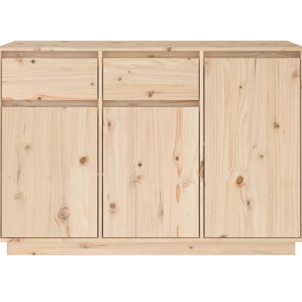 vidaXL Aparador de madera maciza de pino 110x34x75 cm Natural Discount