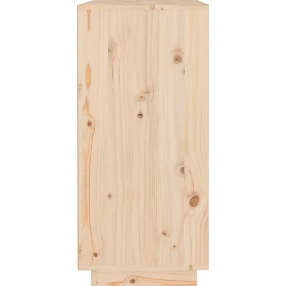 vidaXL Aparador de madera maciza de pino 110x34x75 cm Natural Discount