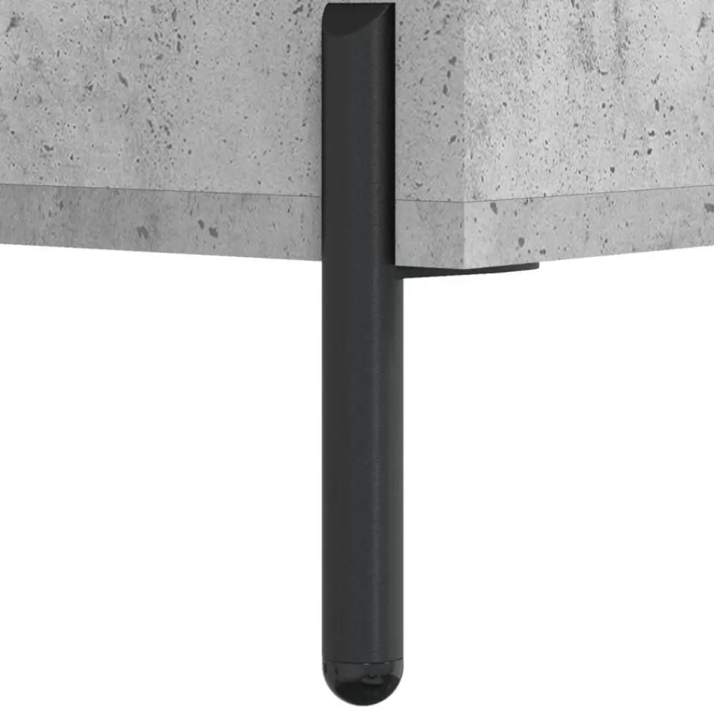 vidaXL Aparador de madera de ingeniería gris hormigón 100x36x60 cm Gris hormigón Discount