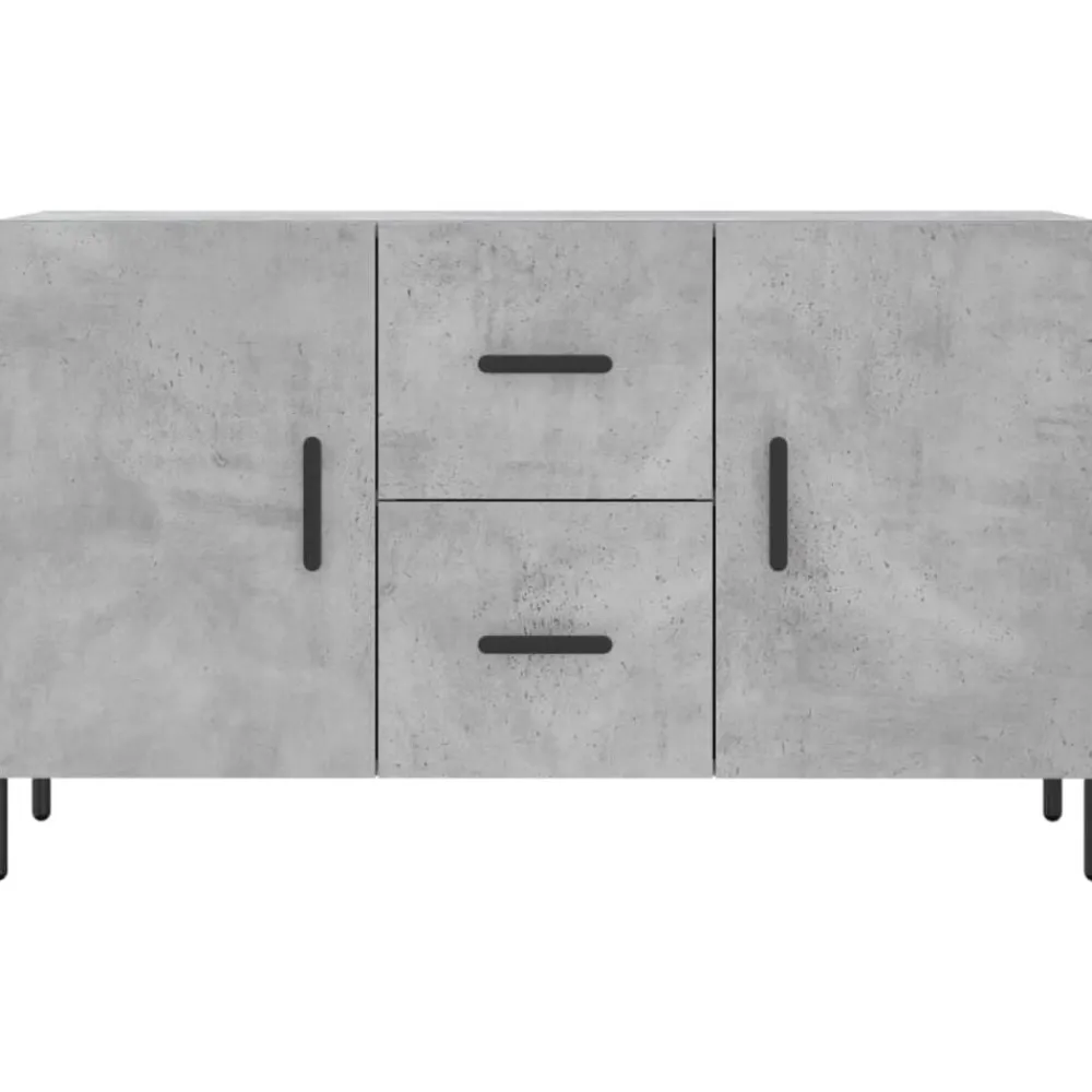 vidaXL Aparador de madera de ingeniería gris hormigón 100x36x60 cm Gris hormigón Discount