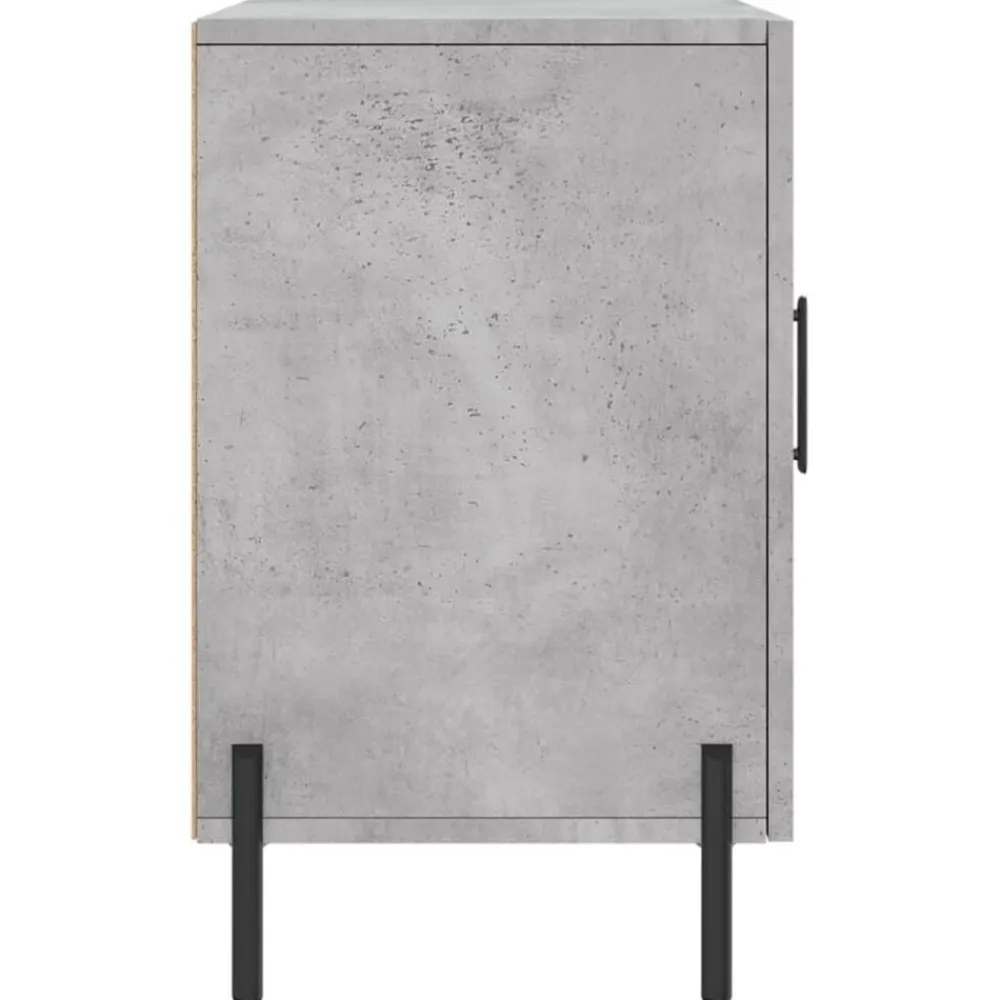 vidaXL Aparador de madera de ingeniería gris hormigón 100x36x60 cm Gris hormigón Discount