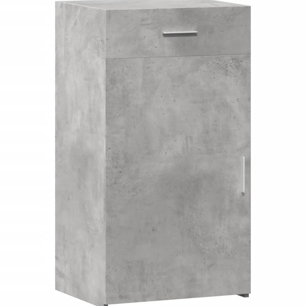 vidaXL Aparador de madera de ingeniería gris hormigón 50x42,5x93 cm Gris hormigón Outlet