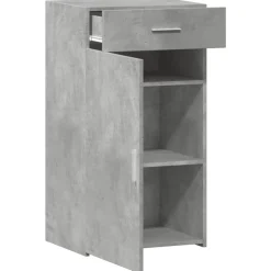 vidaXL Aparador de madera de ingeniería gris hormigón 50x42,5x93 cm Gris hormigón Outlet