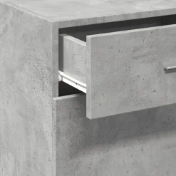 vidaXL Aparador de madera de ingeniería gris hormigón 50x42,5x93 cm Gris hormigón Outlet