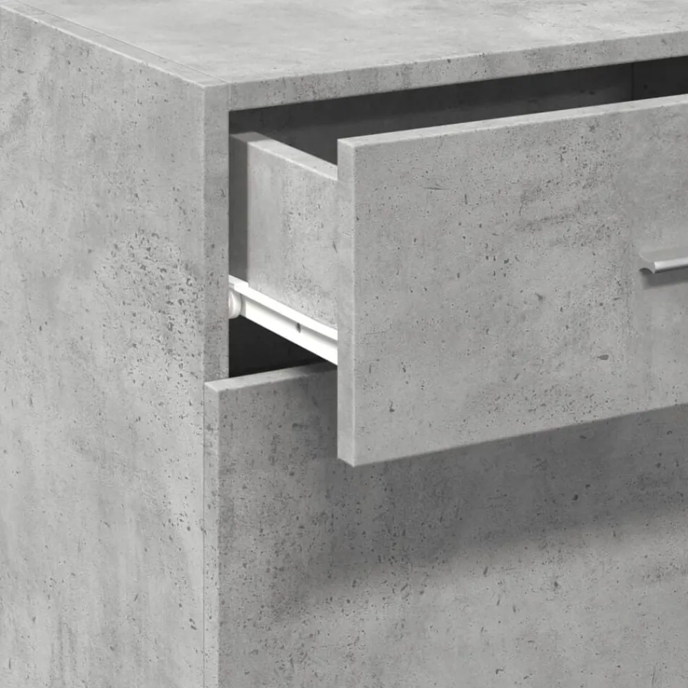 vidaXL Aparador de madera de ingeniería gris hormigón 50x42,5x93 cm Gris hormigón Outlet