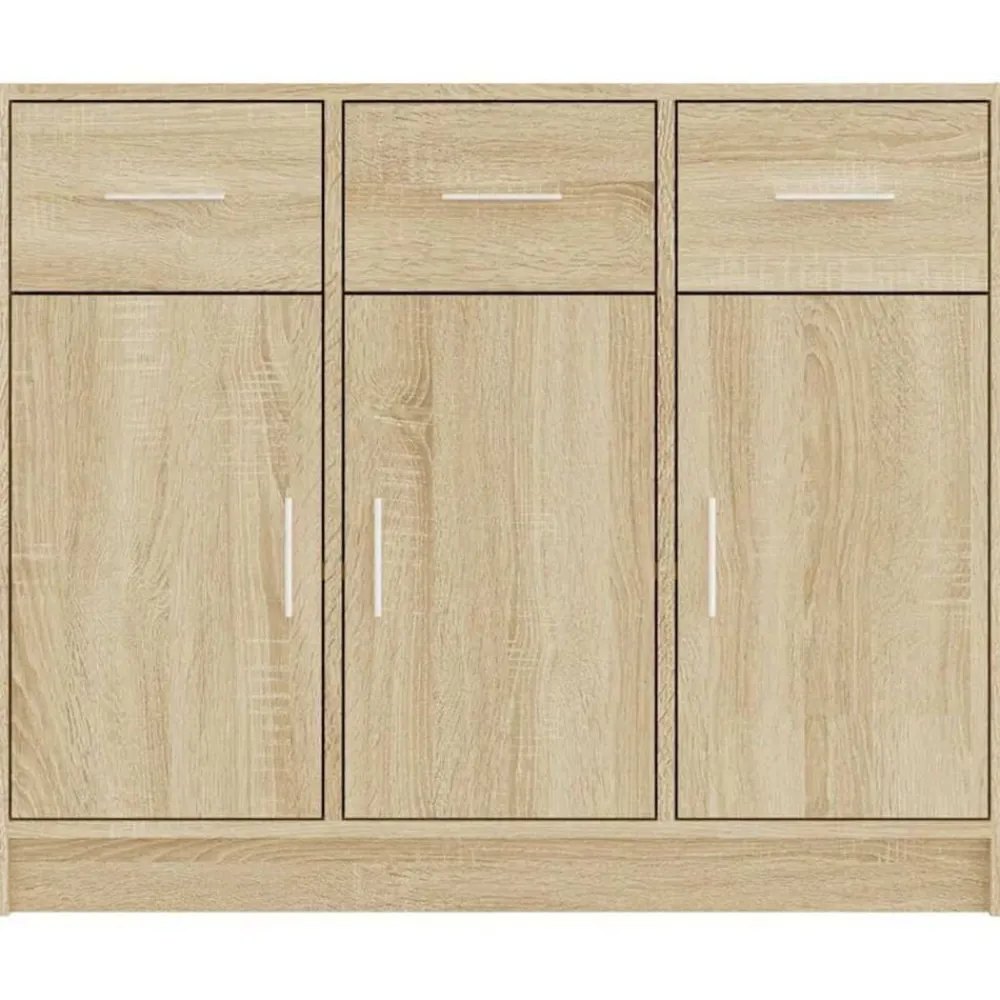 vidaXL Armarios Y Almacenamiento-Aparador de madera de ingeniería color 91x28x75 cm