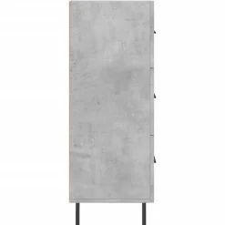vidaXL Armarios Y Almacenamiento-Aparador de madera de ingeniería gris hormigón 69,5x34x90 cm