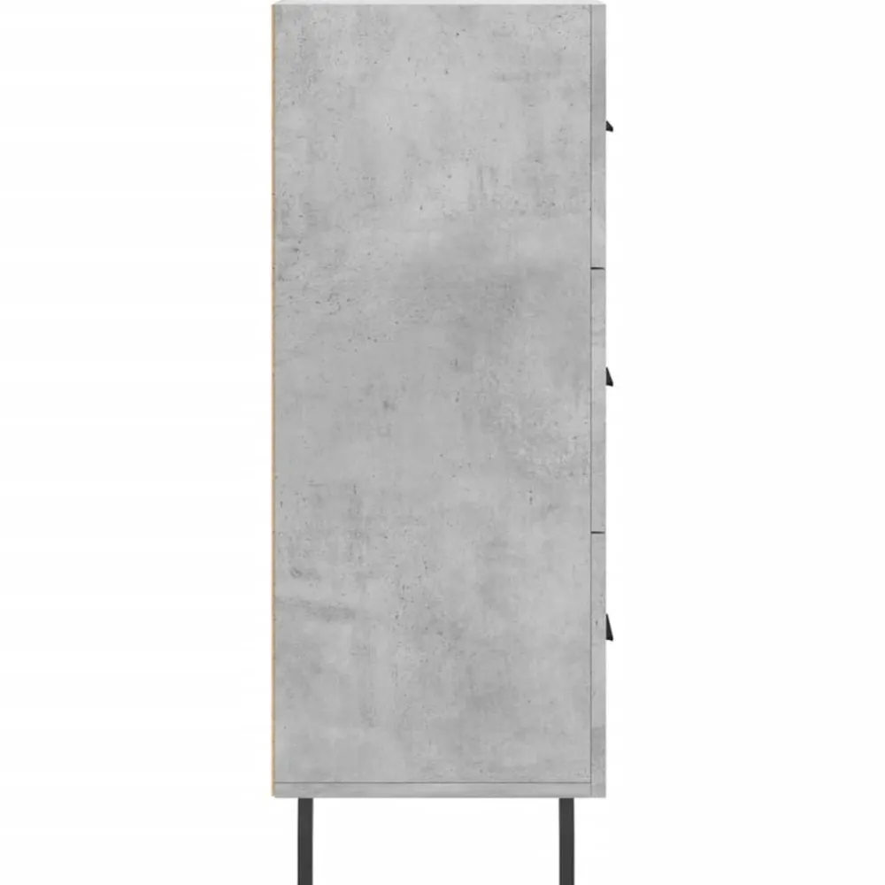 vidaXL Armarios Y Almacenamiento-Aparador de madera de ingeniería gris hormigón 69,5x34x90 cm