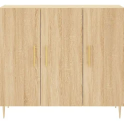 vidaXL Armarios Y Almacenamiento-Aparador de madera de ingeniería 90x34x80 cm