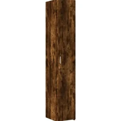 vidaXL Aparador de madera de ingeniería 30x42,5x185 cm Roble ahumado Discount