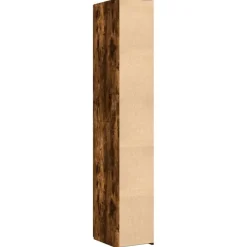 vidaXL Aparador de madera de ingeniería 30x42,5x185 cm Roble ahumado Discount