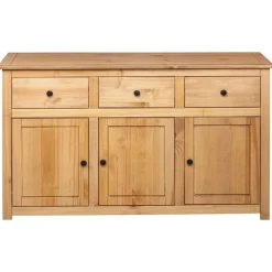 vidaXL Armarios Y Almacenamiento-Aparador de madera maciza de pino estilo Panamá 135x40x80 cm