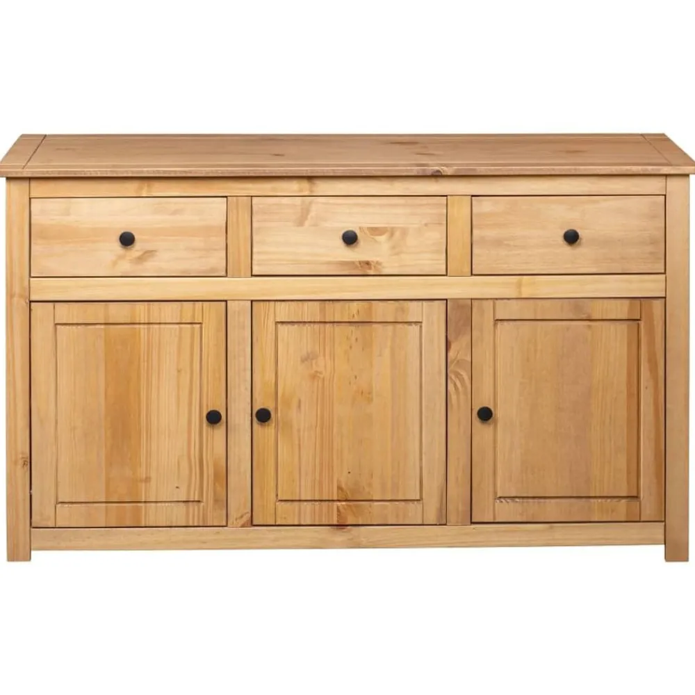 vidaXL Armarios Y Almacenamiento-Aparador de madera maciza de pino estilo Panamá 135x40x80 cm