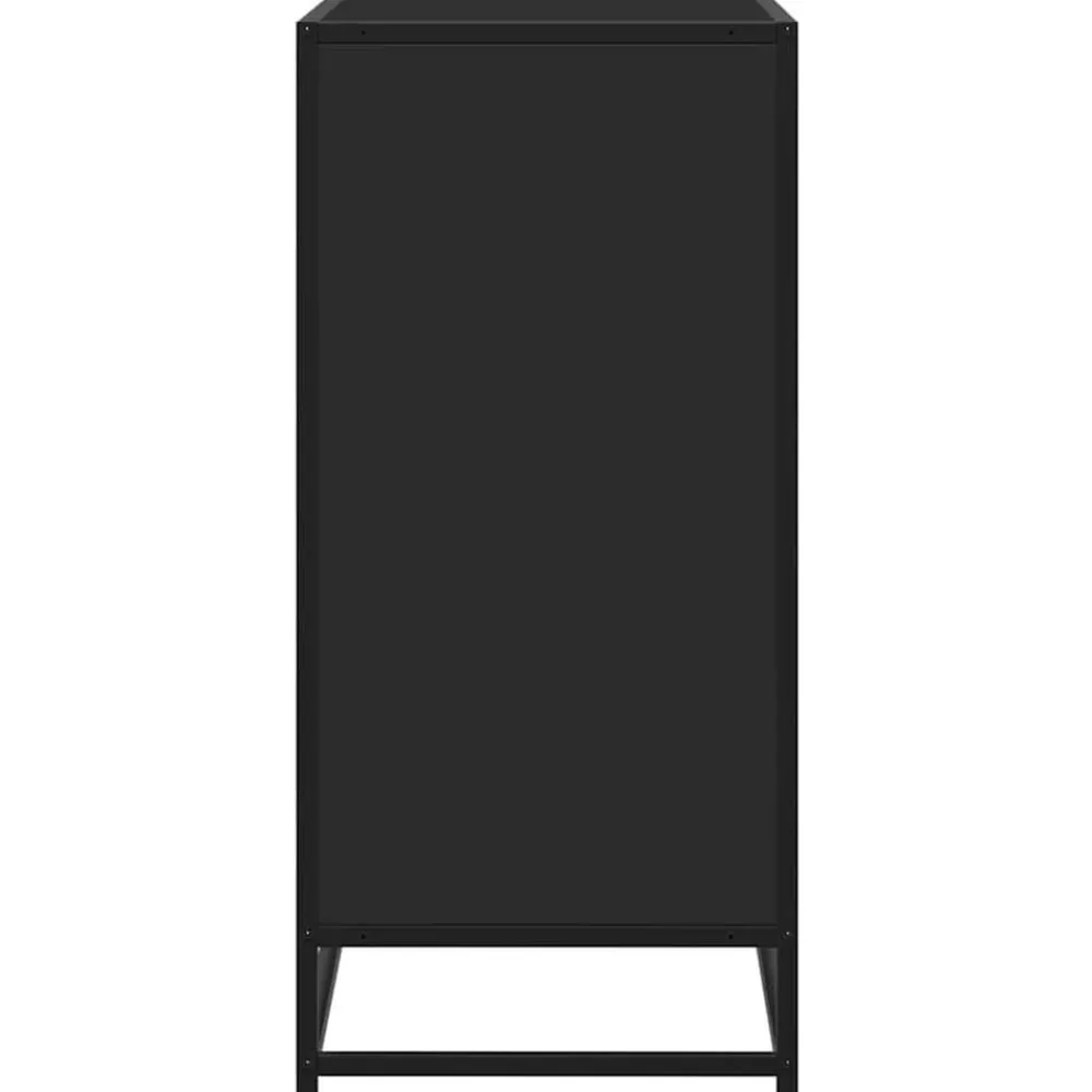 vidaXL Aparador de madera de ingeniería 62x35x76 cm Negro Best