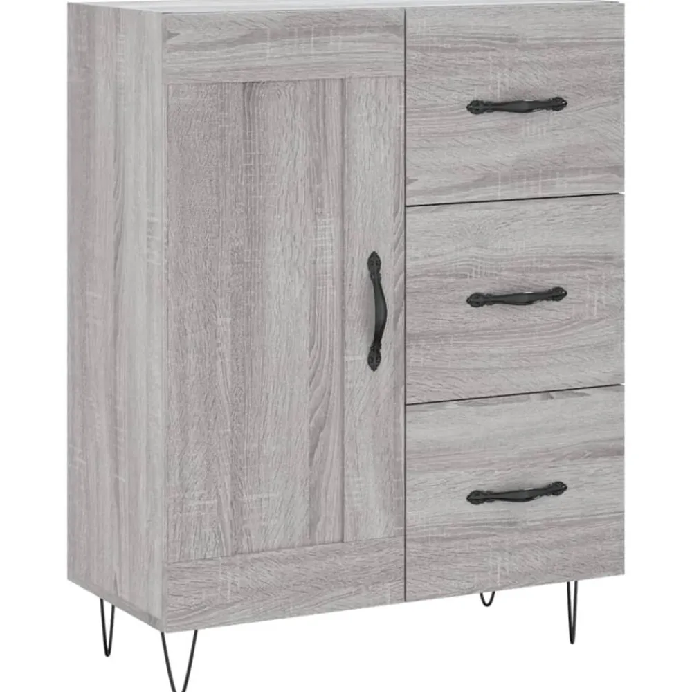 vidaXL Armarios Y Almacenamiento-Aparador de madera de ingeniería 69,5x34x90 cm