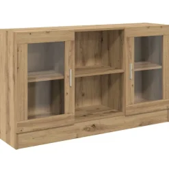 vidaXL Armarios Y Almacenamiento-Aparador de madera de ingeniería 120x30,5x70 cm