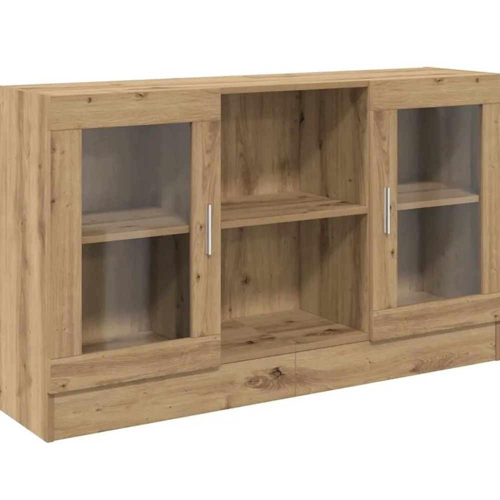 vidaXL Armarios Y Almacenamiento-Aparador de madera de ingeniería 120x30,5x70 cm